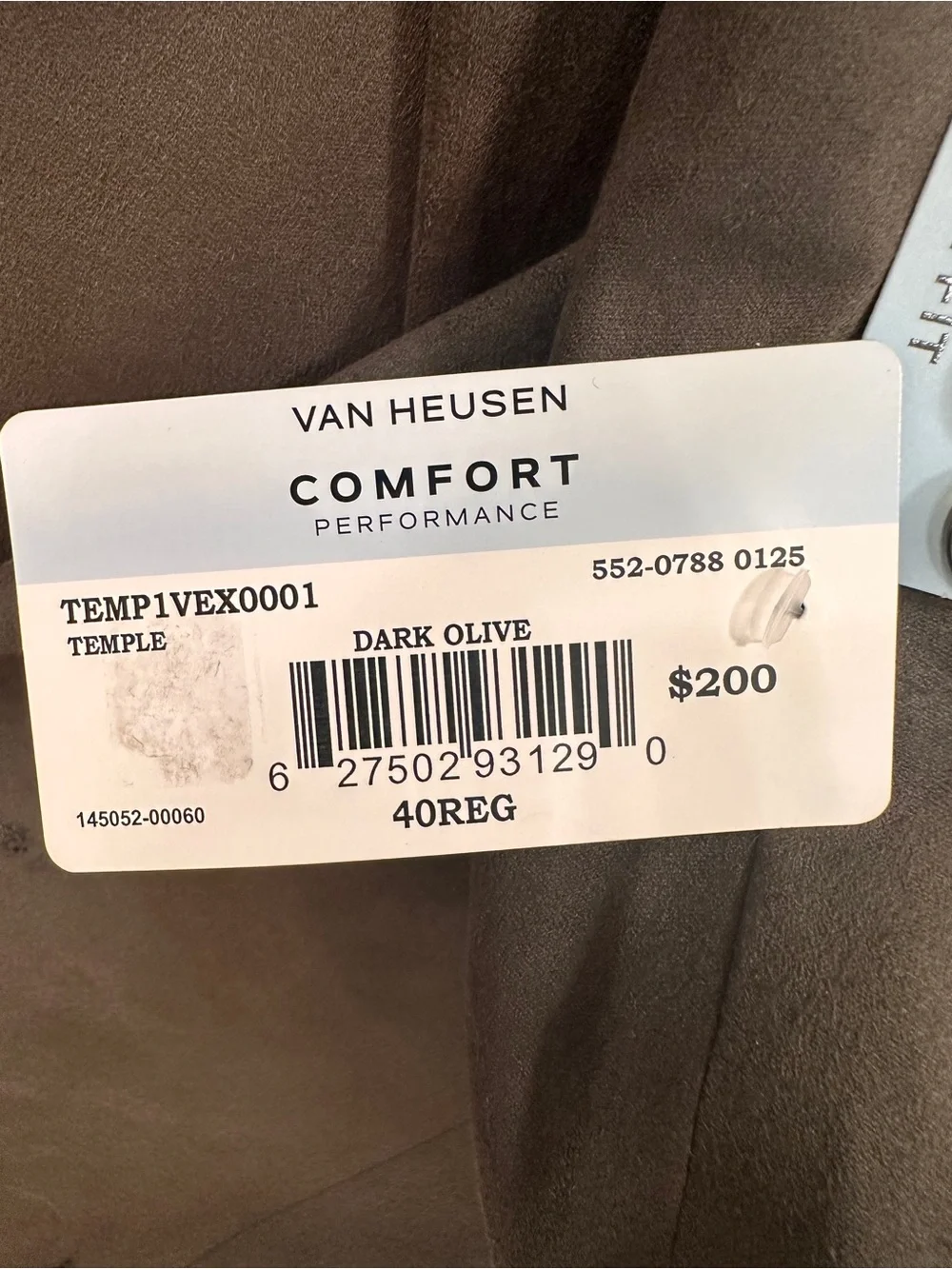 NWT Van Heusen Men's 40R Blazer Faux Suede Comfort Sport Coat Suit $200
